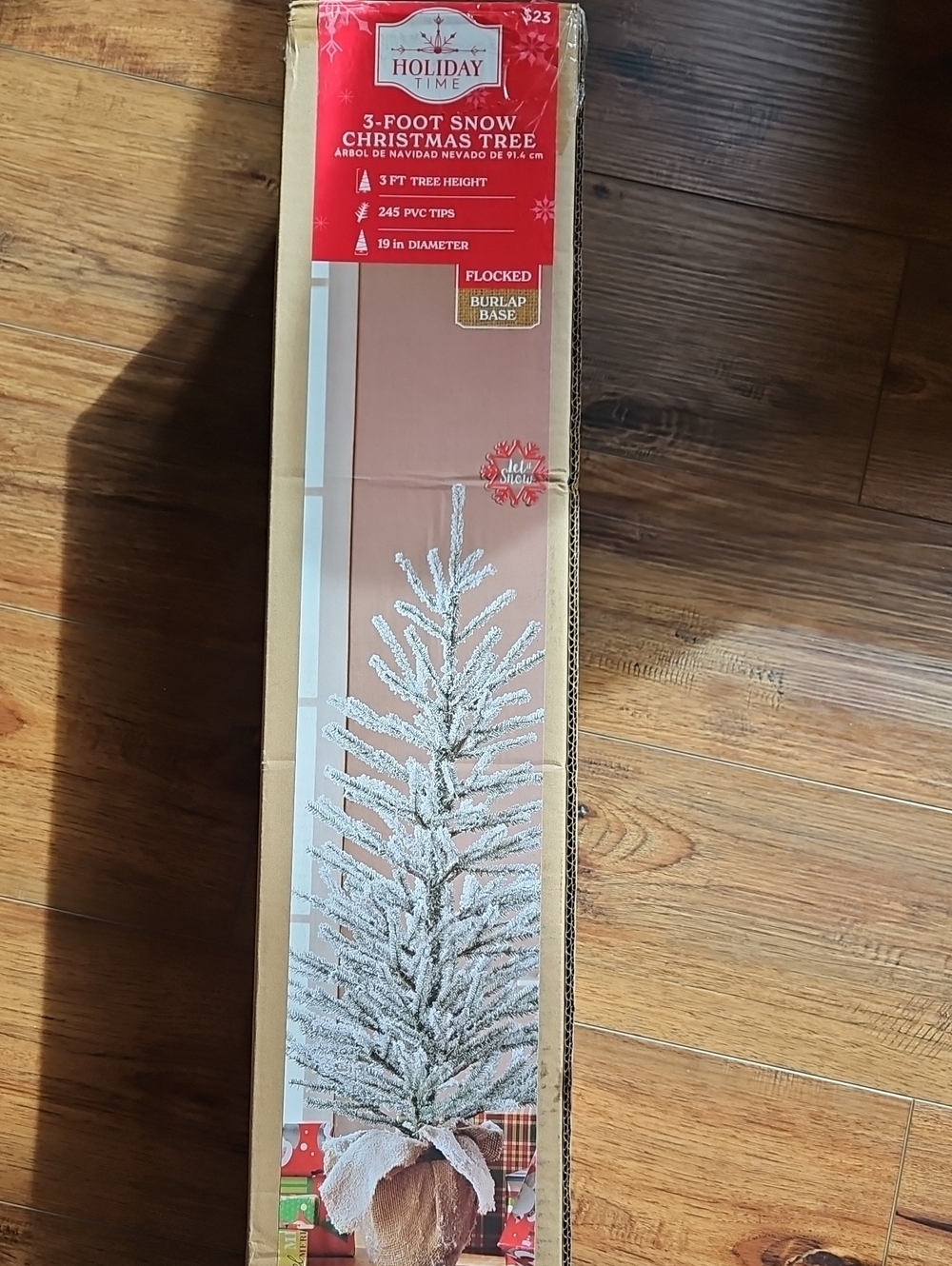 Holiday Time 3 Ft White Snow-Flocked Mini Christmas Tree